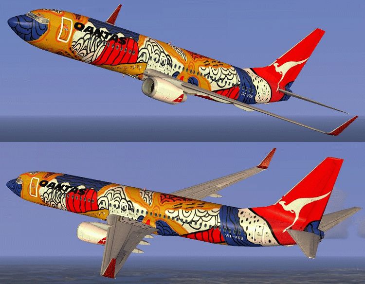 Qantas Boeing 737-800 Yananji Dreaming livery for FSX