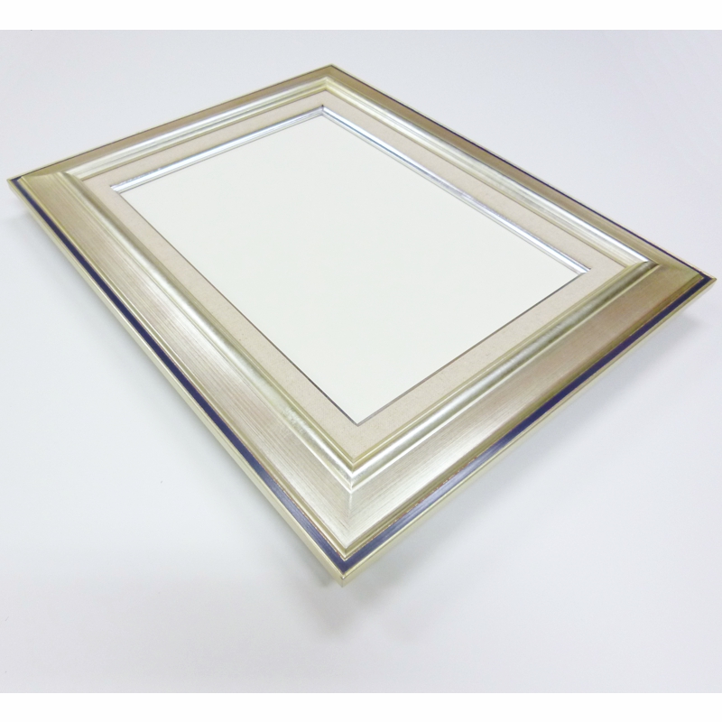 F4号 油彩額縁 赤銀色 シルバーフレーム 木彫 アートフレーム 同種2点セット 油彩額 広額縁シルバー（銀箔） 713-S | 額縁の通販 アートフレーム