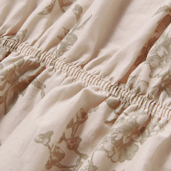 ギャザーリボン 掛け布団カバー ダブル ベージュ | Francfranc（フラン