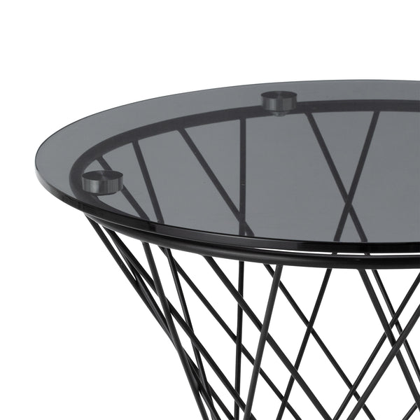 マーリア サイドテーブル ブラック×ブラック φ500 | Francfranc