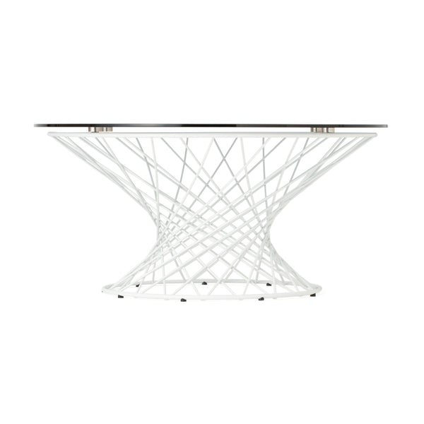 マーリア コーヒーテーブル ブラック×ホワイト（φ800） | Francfranc