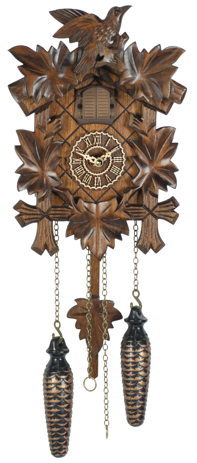 KU412QM - Quartz Musical 5 Leaf 1 Bird Cuckoo Clock – Frankenmuth