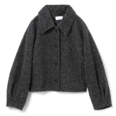 812※ウール素材の黒のフレアロングコート※ブライスアウトフィット※1/