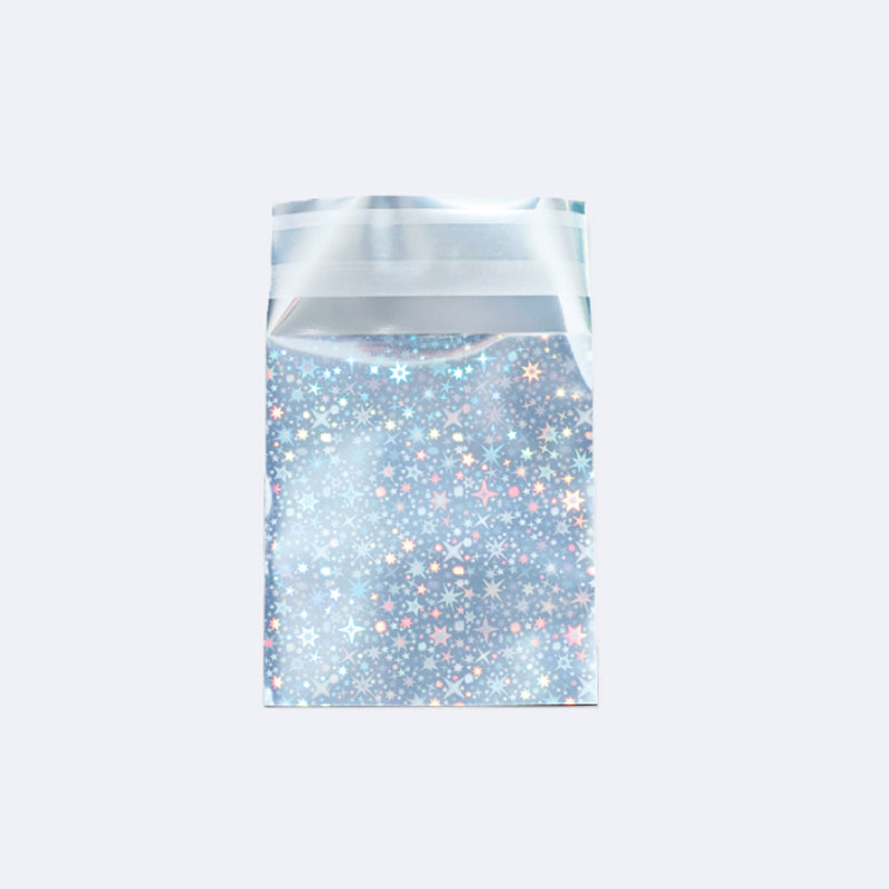 ホログラムアルミ蒸着のり付袋（グリッター） AZHG-5 (110×155mm) 100