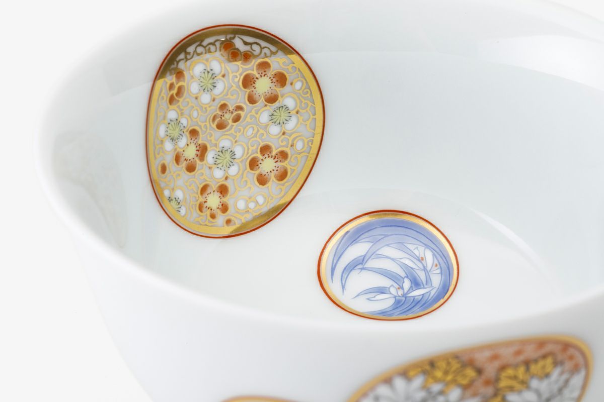 寿赤絵 福重ね仙茶碗揃 | 有田焼 深川製磁｜公式オンラインストア