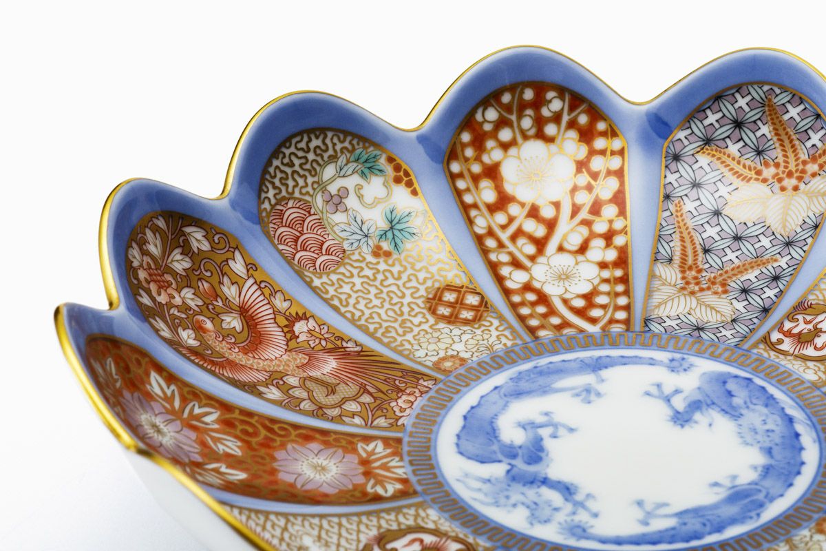 染錦金彩鳳凰 菊割中皿 | 有田焼 深川製磁｜公式オンラインストア