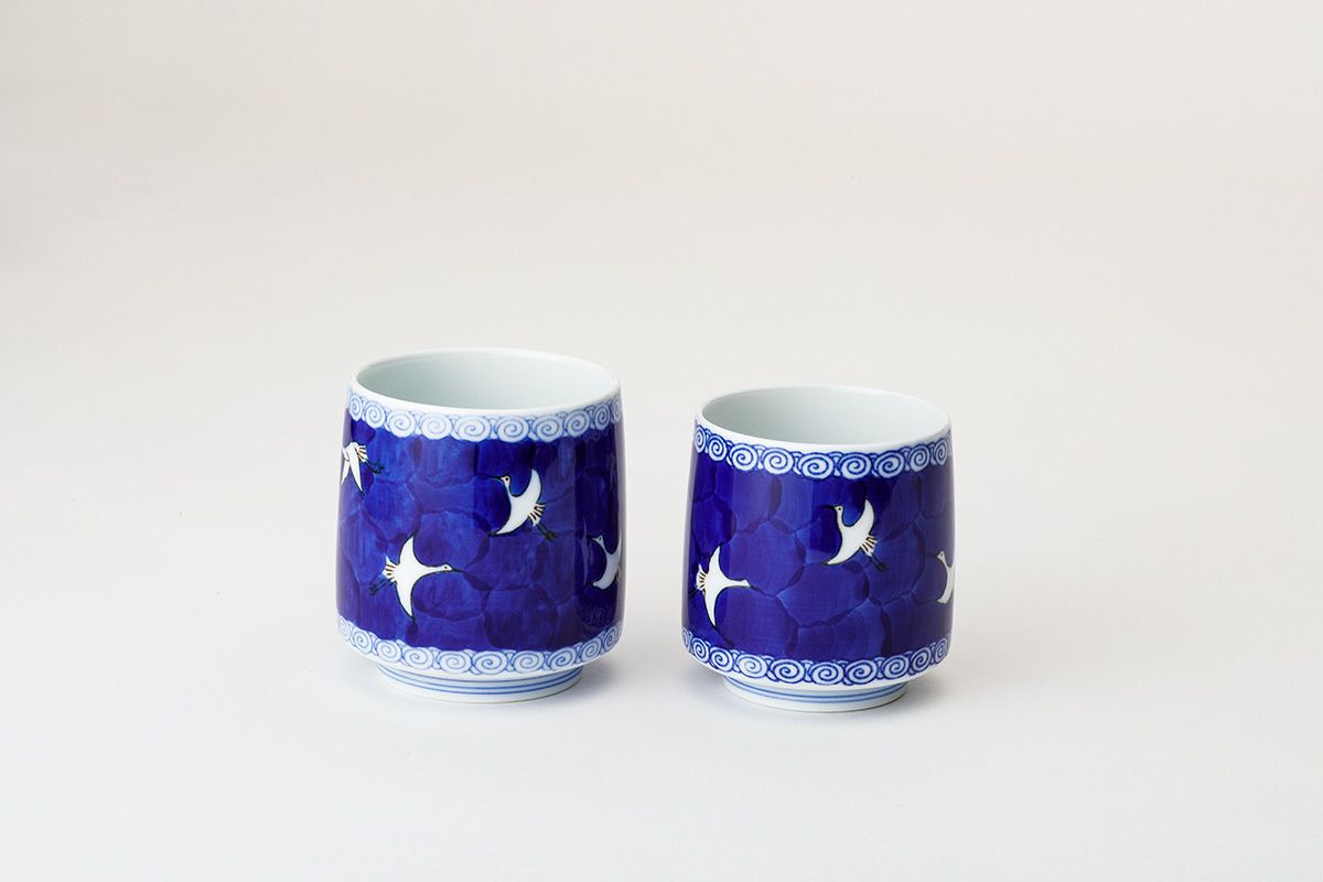 白鶴文様 組湯呑 | 有田焼 深川製磁｜公式オンラインストア