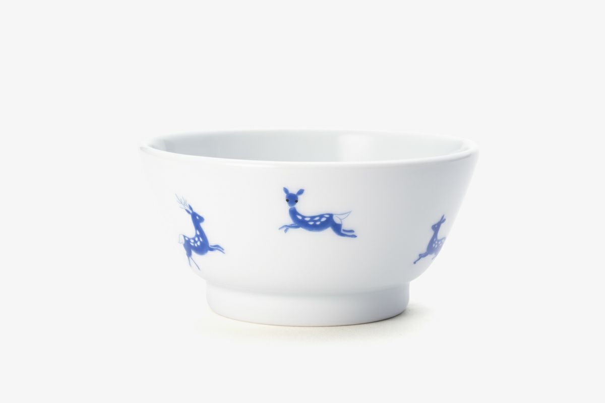 1710 深川製磁 染付柿文 小鉢 5客 8cm 1710 深川製磁 染付柿文 小鉢 5