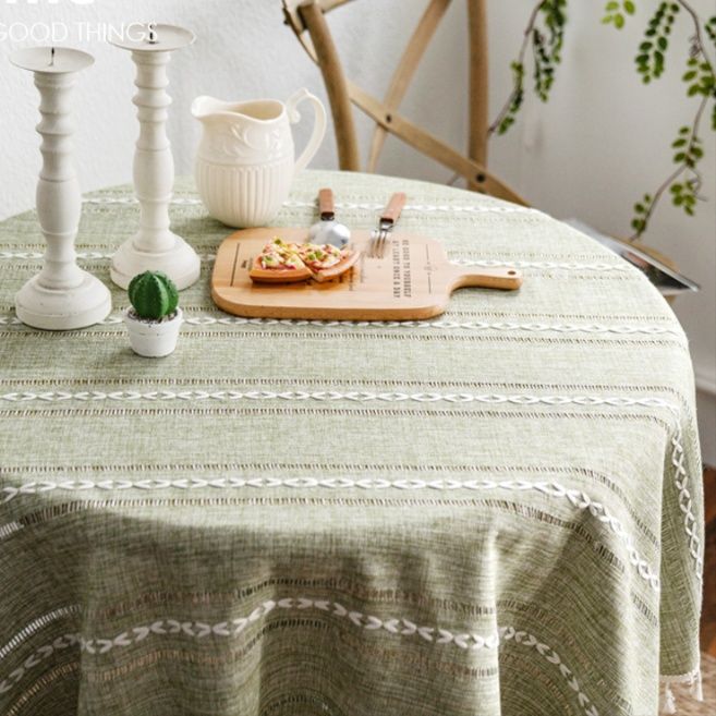 テーブルクロス 北欧風房飾り織りタッセル付きテーブルクロス 布