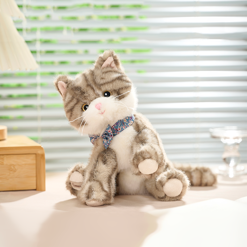 猫ぬいぐるみ 茶色 ふわもふ子猫のなかよしぬいぐるみ トラ茶|猫