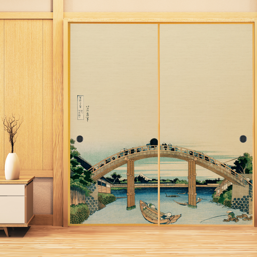 葛飾北斎 冨嶽三十六景 襖紙シリーズ（業務用襖紙見本帳「しずか」第六集）