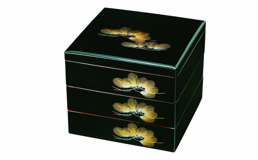 三段重箱 黒内朱 若松 お重 紀州漆器【YG7】 | JTBのふるさと納税
