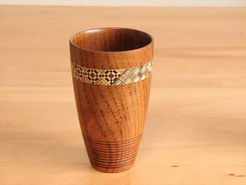 箱根寄木細工 ジョッキ】伝統工芸品で乙な一杯！木肌が作るクリーミー