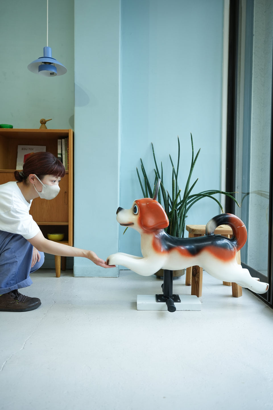 ジャパンヴィンテージ 犬のオブジェ 昭和レトロ/Japanese Vintage FRP