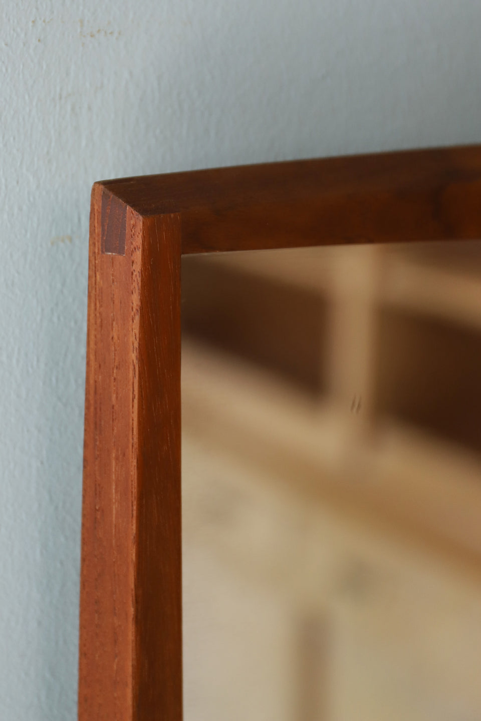 デンマークヴィンテージ ウォールミラー チークフレーム 壁掛け鏡