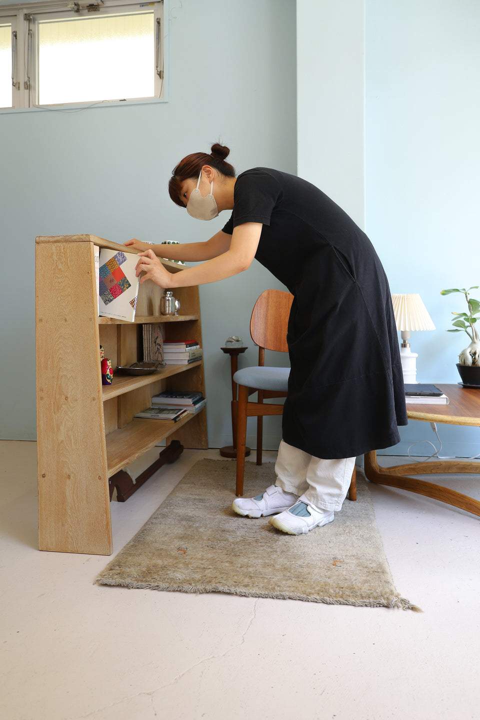 ジャパンヴィンテージ 木製 ブックシェルフ 本棚 レトロモダン