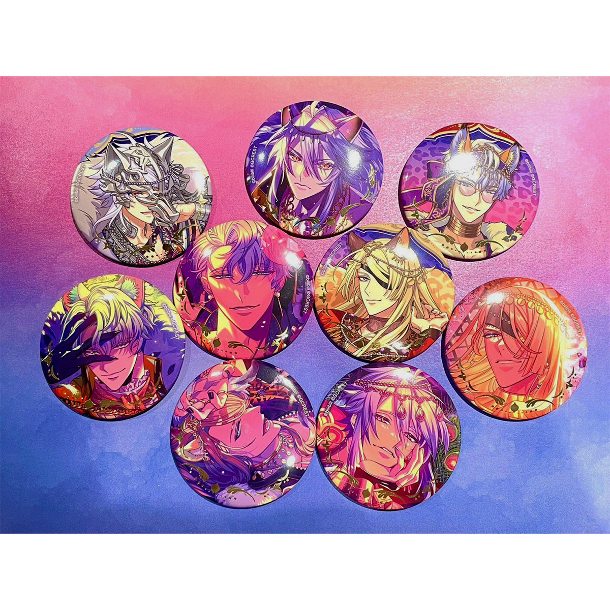 夢職人と忘れじの黒い妖精 獣誘う金宴の祭 箔押し缶バッジ（ブラインド