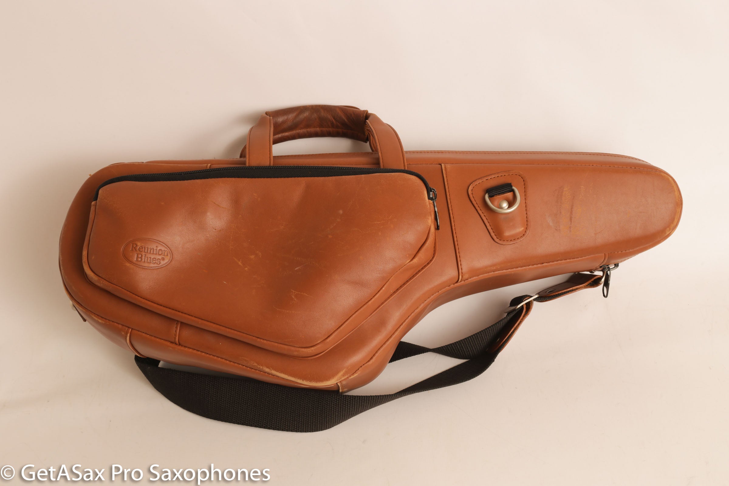 Tan Leather Reunion Blues USA Alto Leather Gig Bag Case – GETASAX
