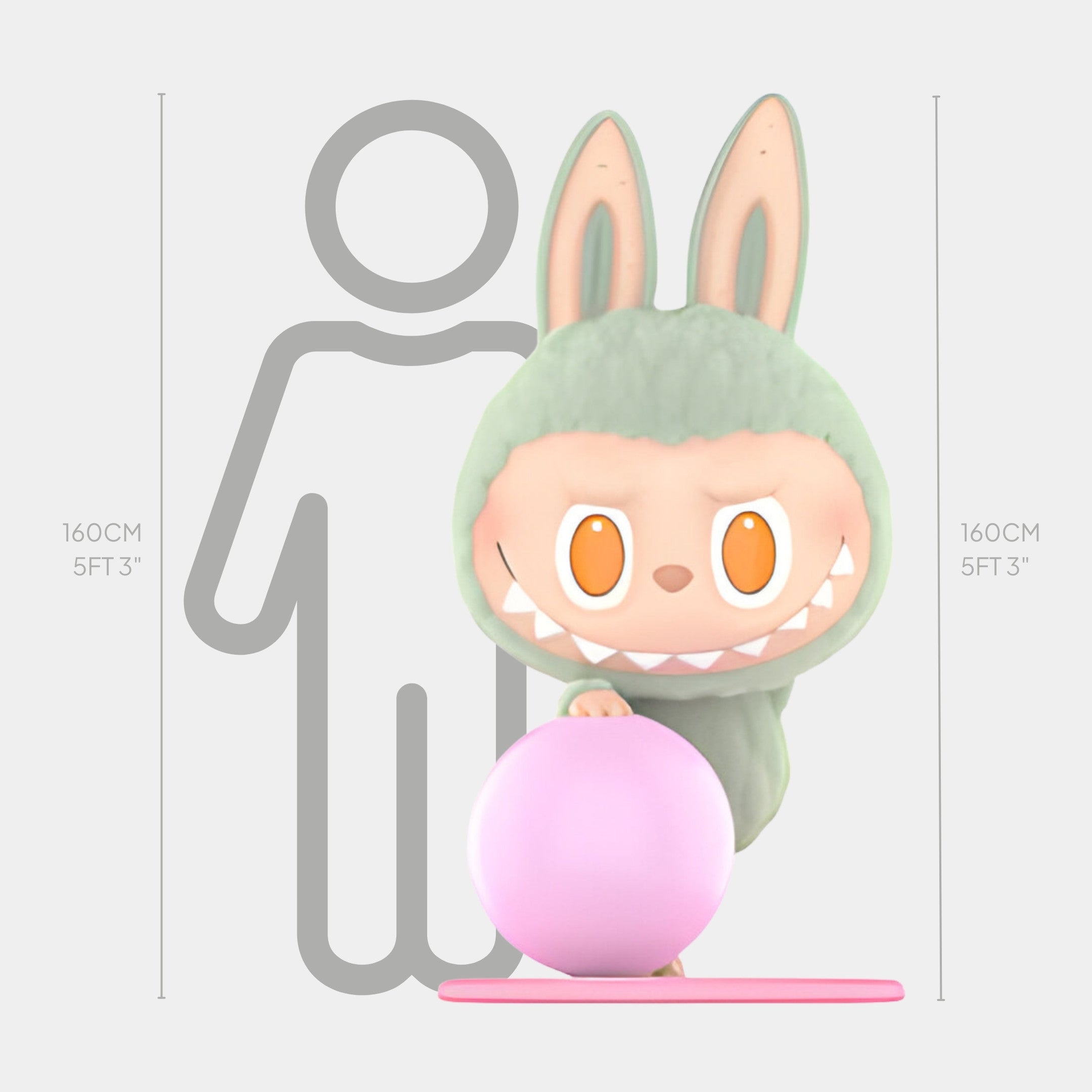 Lazy Yoga Zone Out Labubu Sculpture | 160cm Giant Centrepiece