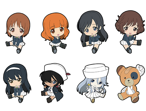 ぺたん娘トレーディングラバーストラップ｜ガールズ＆パンツァー最終章