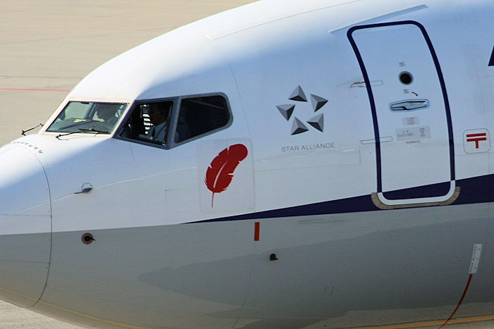 赤い羽根 ANA（全日空） B737-800 JA52AN