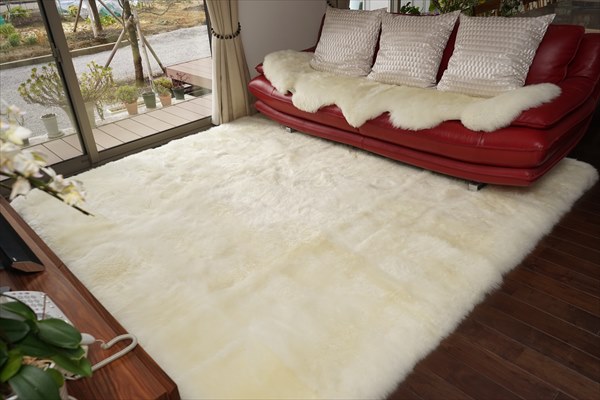 マスダ社日本国内製造のムートンの敷物・ラグ・カーペット