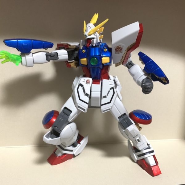 MG シャイニングガンダム 一部キャンディ塗装仕上げ♪｜素組マイスター