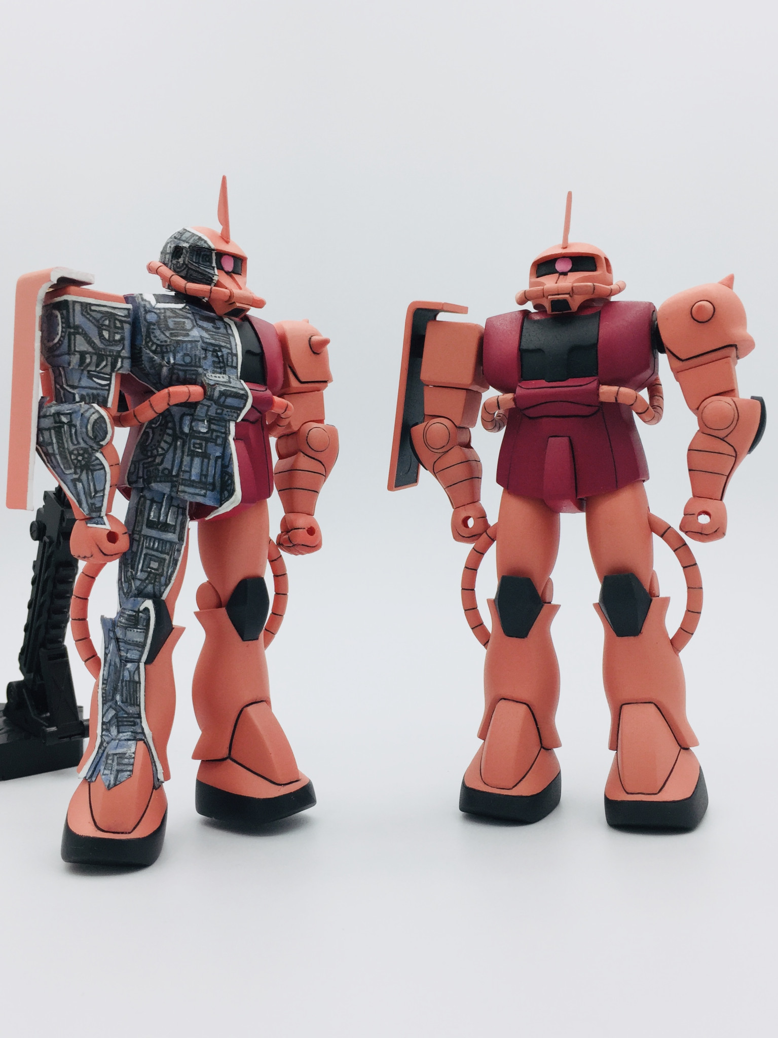 旧キット 1/144 シャア ザク メカニックモデル 風 ガンプラ 塗装済み