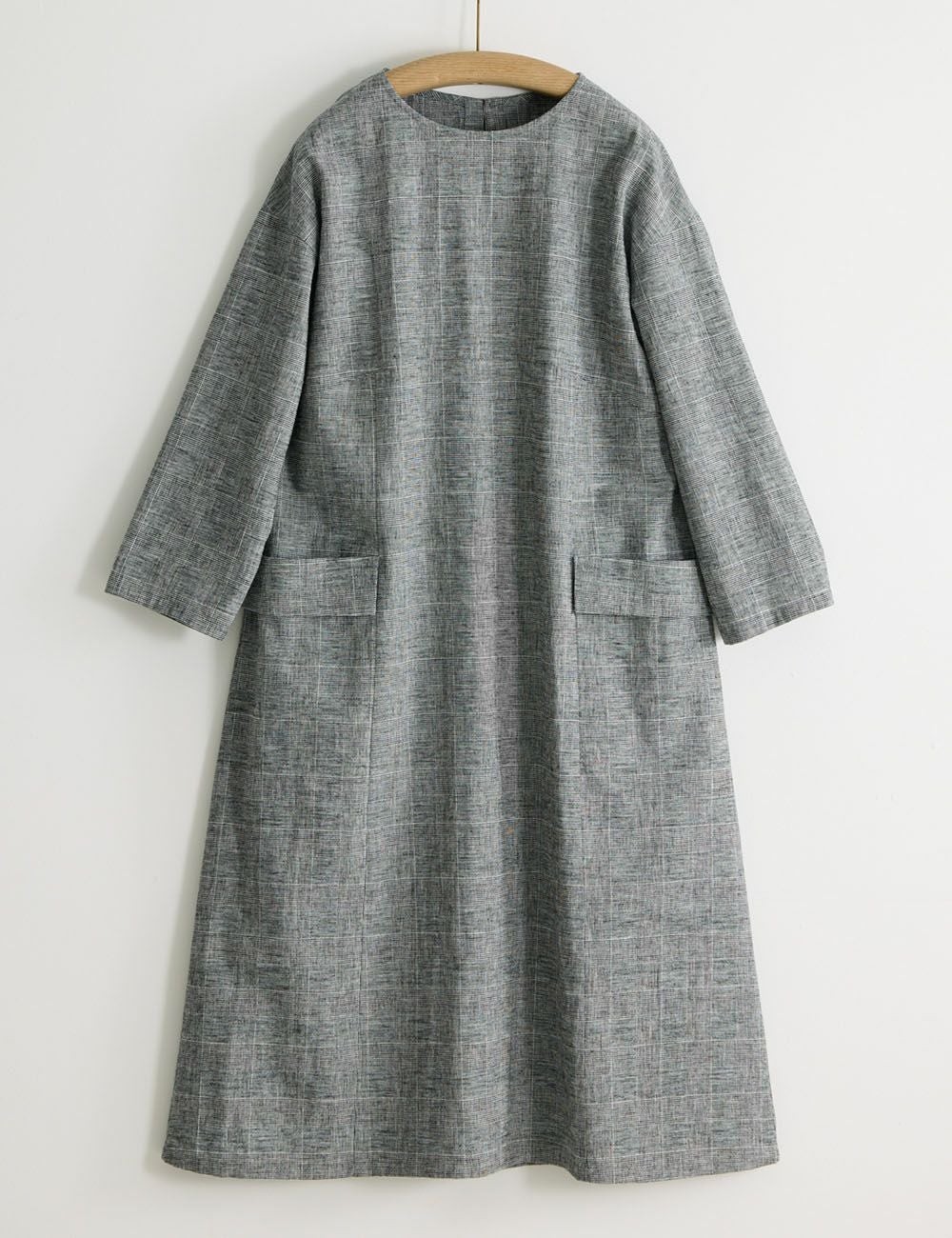 綿麻チェックワンピース宿木（やどりぎ） | 石見銀山 群言堂オンライン