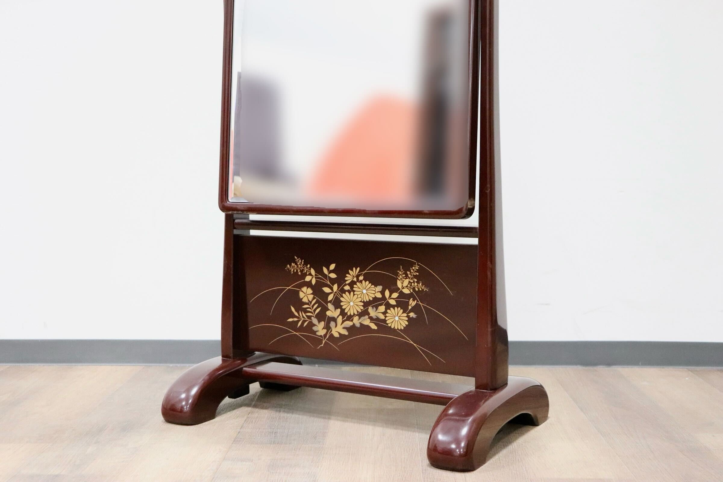 GMGF122○MATSUSO / 松創 秋草は溜 橘型 全身鏡 姿見 スタンドミラー