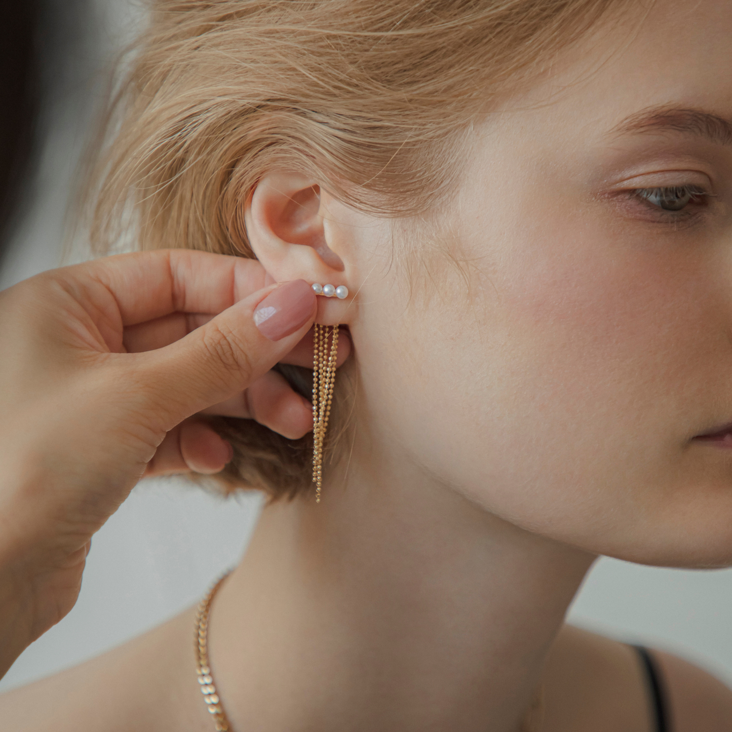 link】シャンデリアチェーンピアス gold – h..Online Store