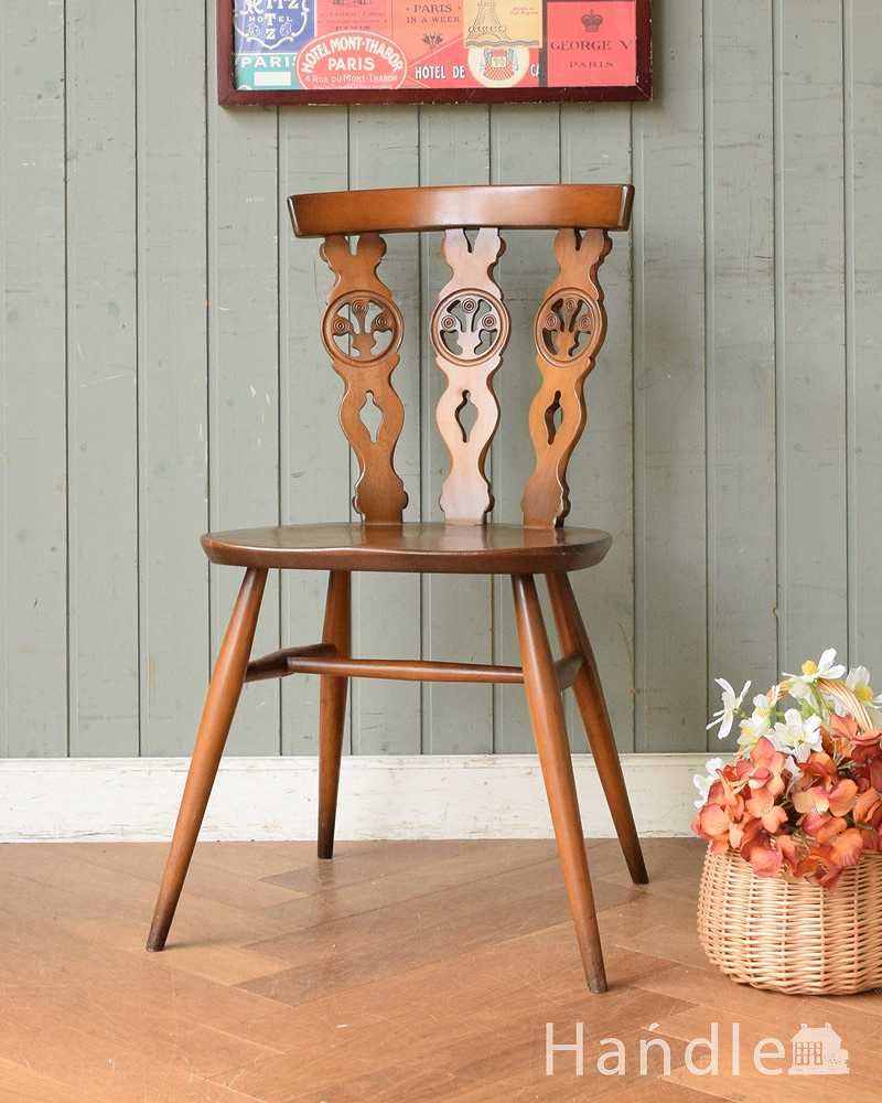 アーコールのシスルバックチェア（カラメル色・ハの字脚）(ear-19-k