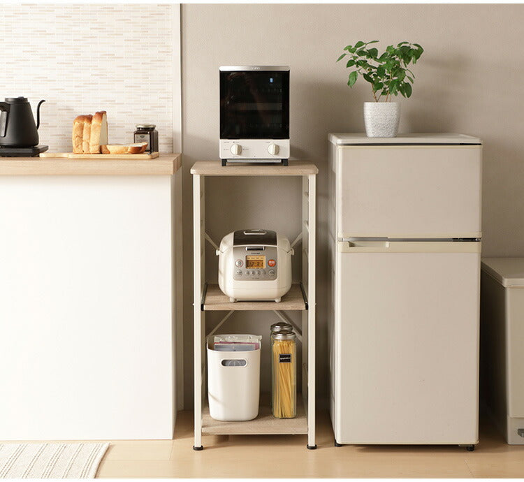 キッチンラック 幅40 奥行45 高さ90cm スリム 省スペース スライド棚