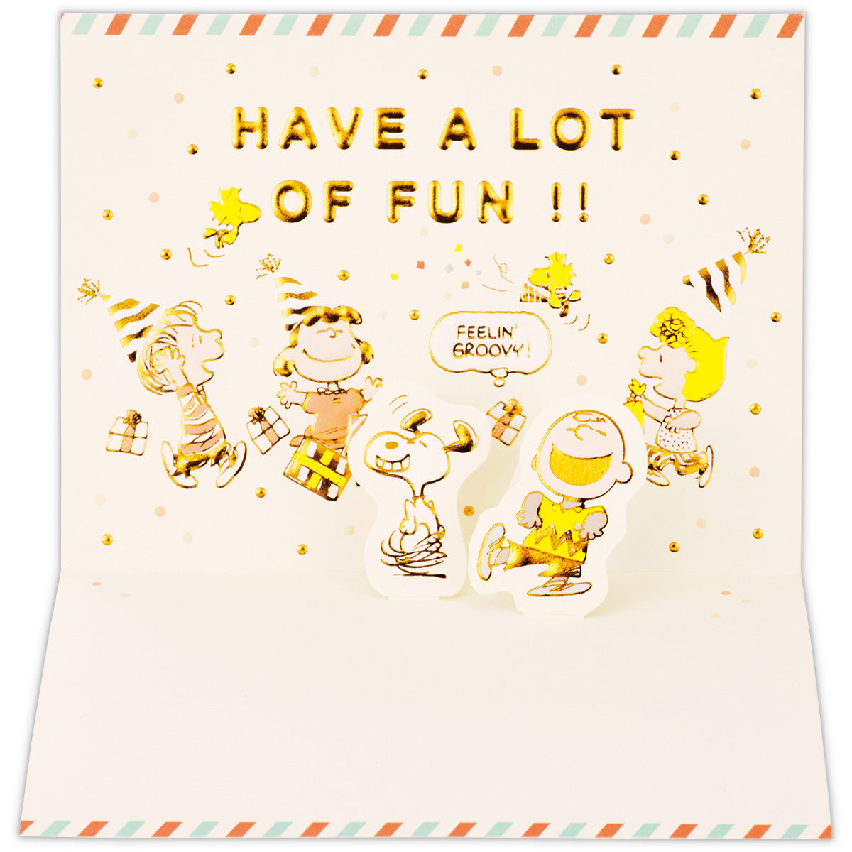 スヌーピー 3Dエンボスフェイス【誕生お祝い／立体カード】｜日本