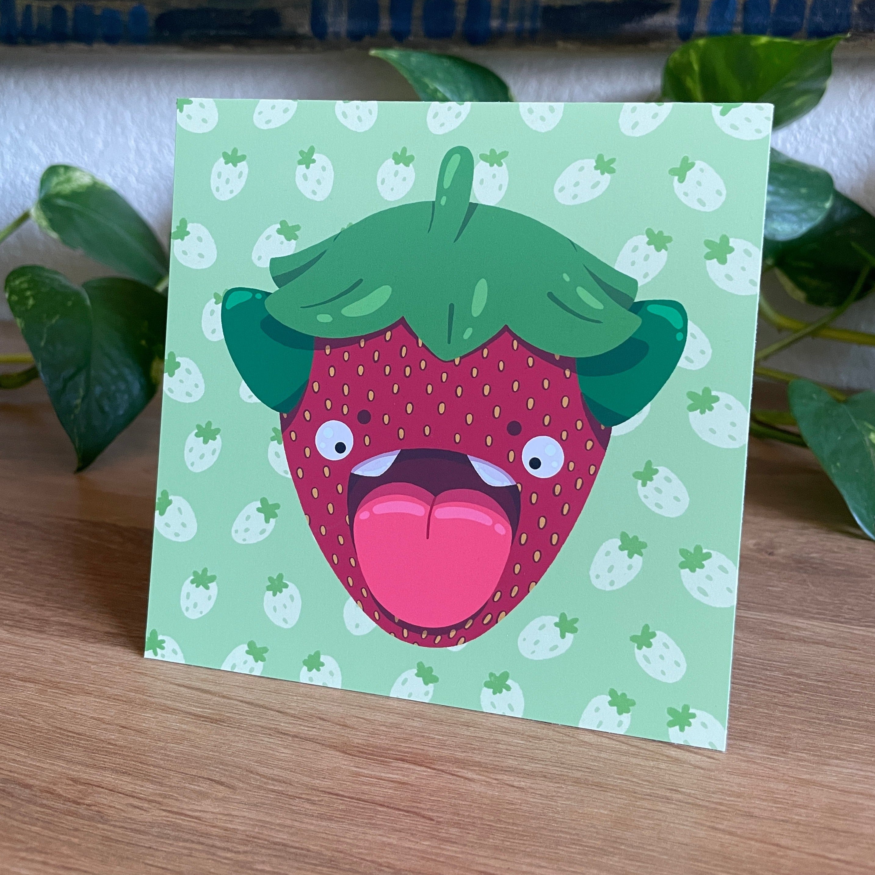 Strawberry Monster Print – Hals Yeah