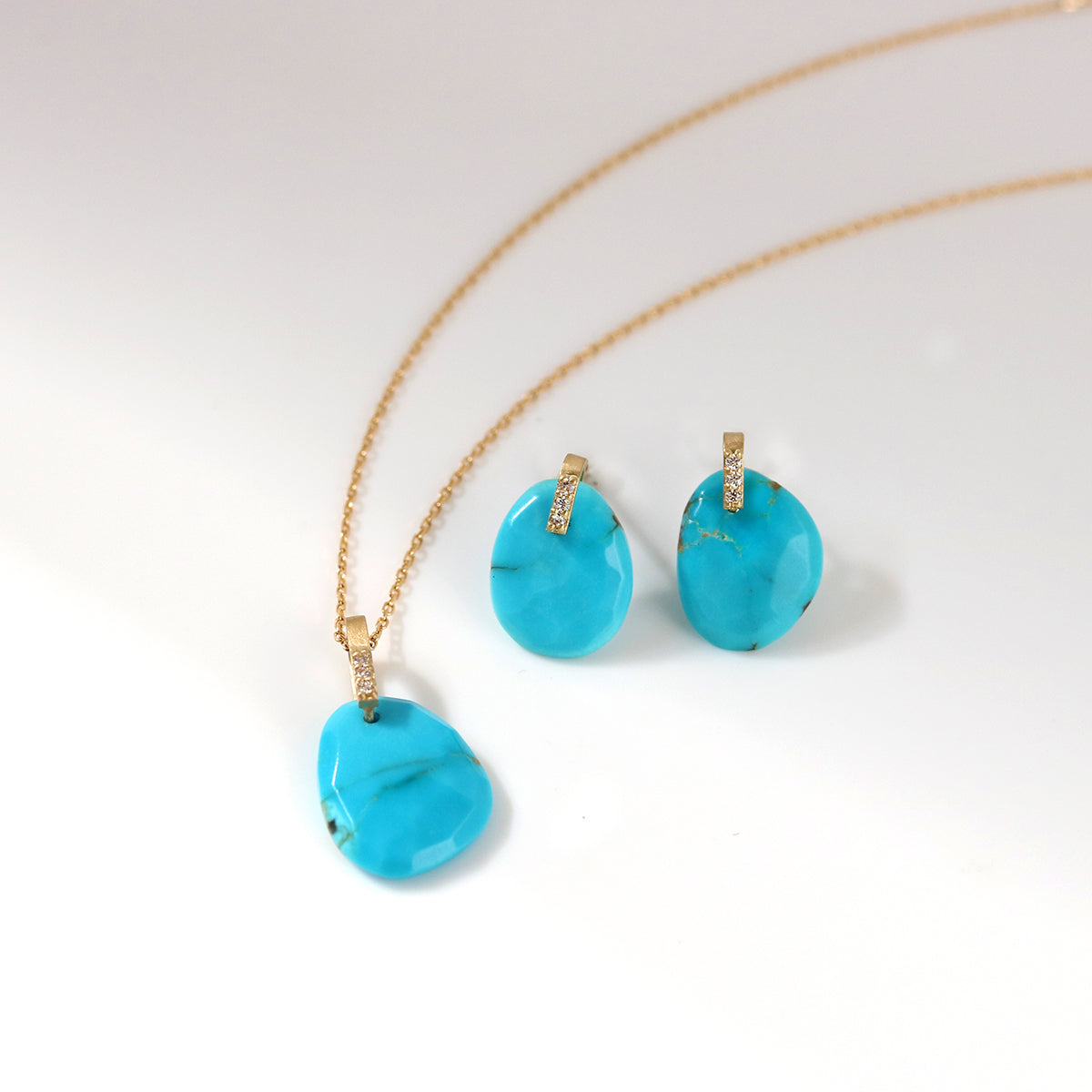 ネックレス ターコイズ K18| エシカルジュエリー HASUNA(ハスナ)