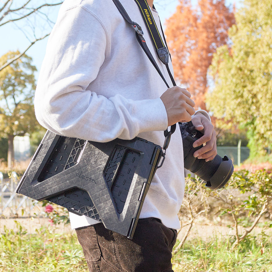 公式】長谷川工業 desta カーボン樹脂 コンパクト踏台 踏み台 スツール