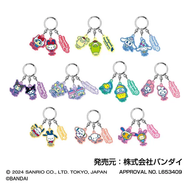 ハセ・プロ｜たまごっち×サンリオキャラクターズ 3連アクリルキーホルダー