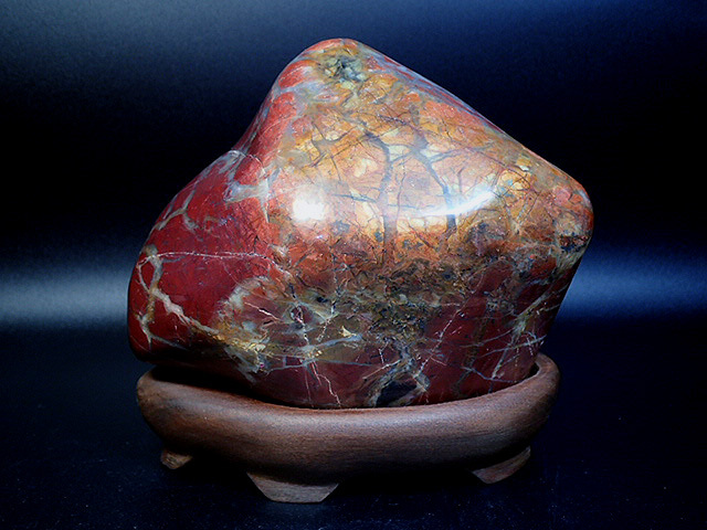 ◇セール！天然石！京都産／赤石系柄石－台座付No,105◇ - 鑑賞石のお店 悠