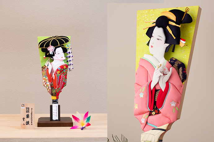 16号 手作り 押絵羽子板 汐汲 むさしや豊山 羽子板単品 展示品