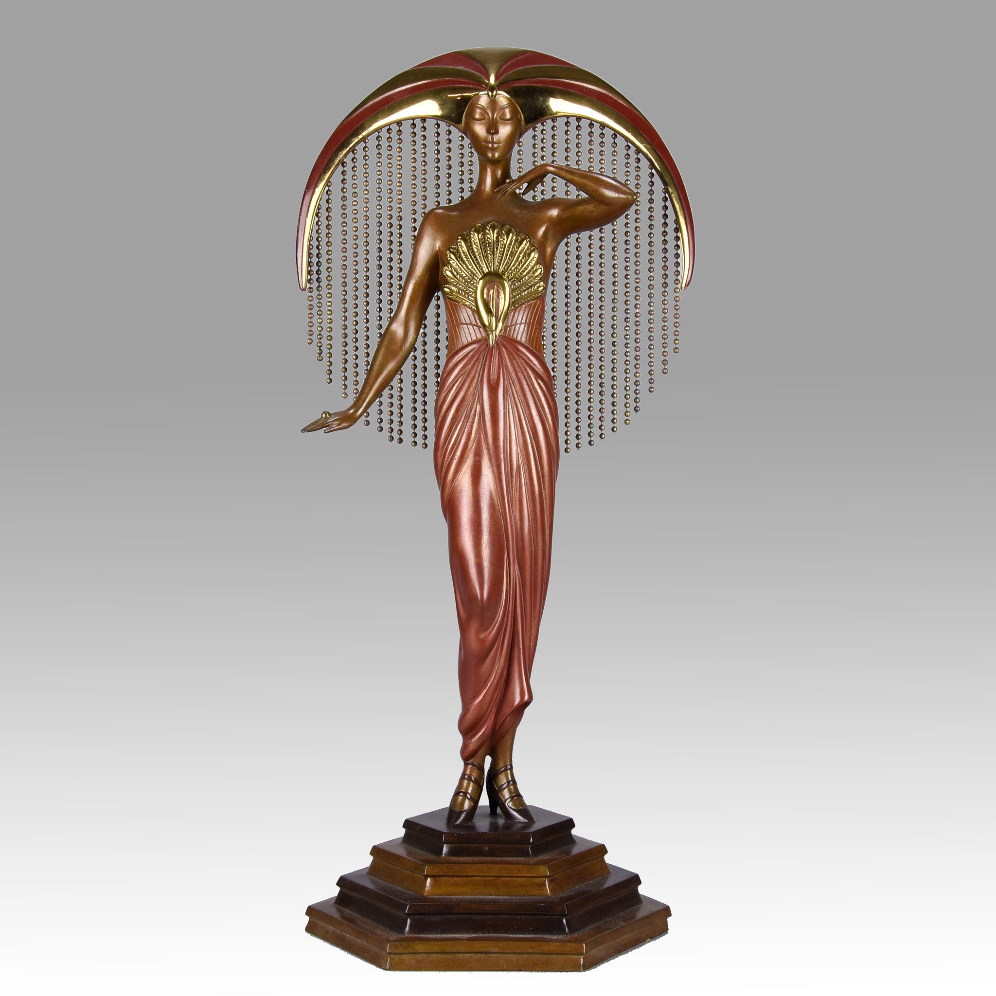 Erte Sculpture Le Soleil - Romain de Tirtoff Bronze Figure