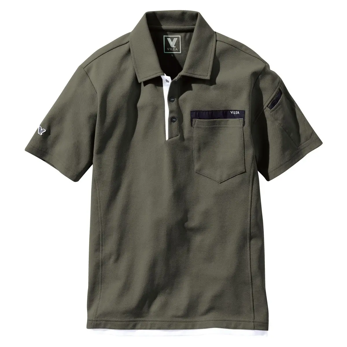 505半袖ポロシャツ - HOOH VILEA 作業着と電動ファン付き快適ウェアの