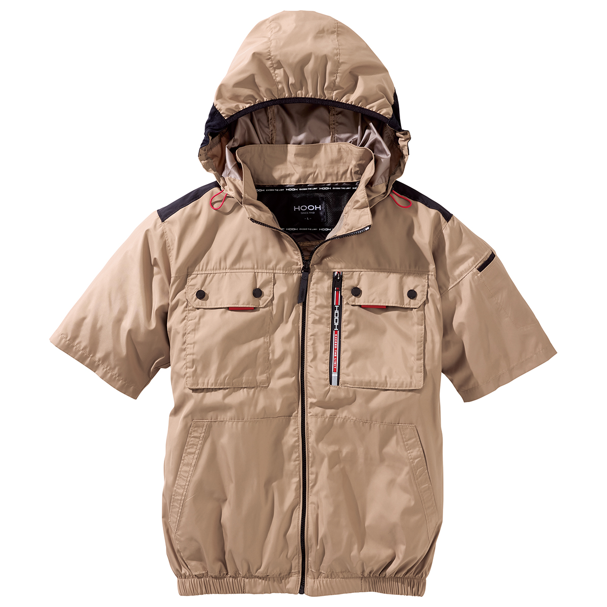 V1127ミドルファン半袖フードジャケット - HOOH VILEA 作業着と電動