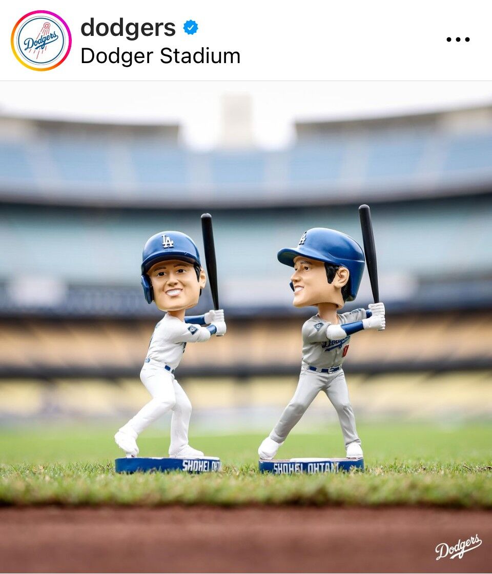 ドジャースが大谷翔平ボブルヘッド公開「ちょっとエラ張ってるけど