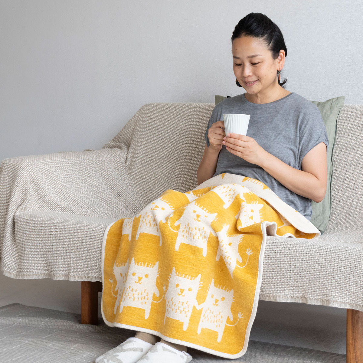 KLIPPAN クリッパン シュニールコットン ミニブランケット ボブ