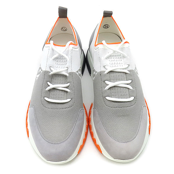 エルメス HERMES エクスプロイト H221902Z オレンジ×グレー ニット