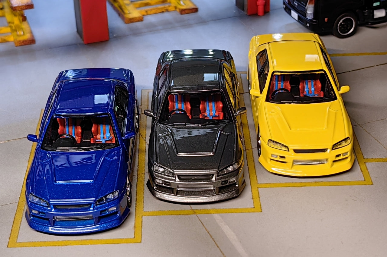 Mortal X Original Model 1:64 Nissan Skyline ER34 URAS (3 Colours