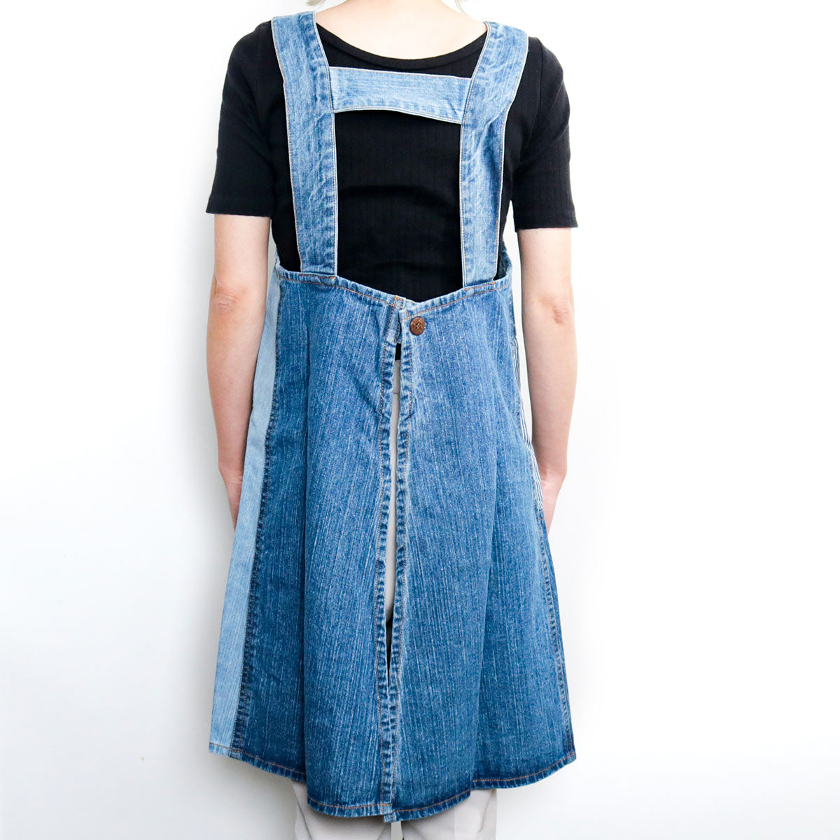 エプロン パッチワークデニムプルオーバーエプロン – ハウジー
