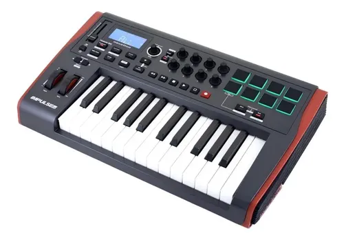 Controlador Midi Novation Impulse 25 Teclas Compacto Preto Preto
