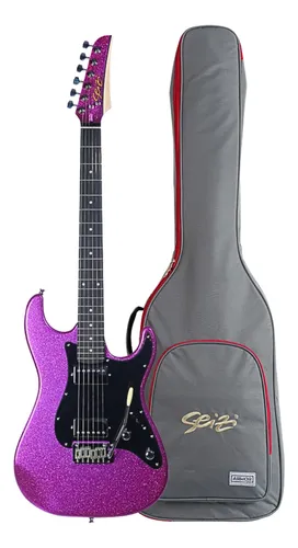 Guitarra Strato Seizi Katana Venom Hh Purple Sparkle Destro Lilás